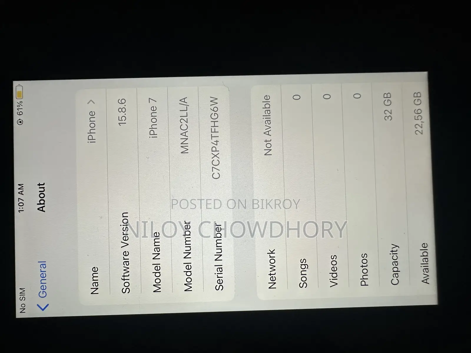 Apple iPhone 7 32 GB Black