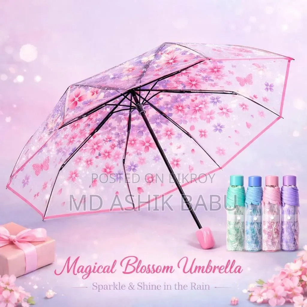 Umbrella Transparent Cherry Blossom Folding Umbrella
 ম্যাজিক্যাল