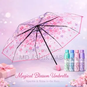 Umbrella Transparent Cherry Blossom Folding Umbrella
 ম্যাজিক্যাল