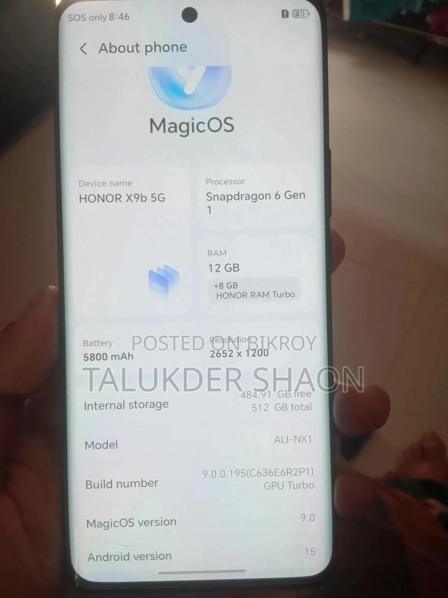 Honor X9b 5G 256 GB Black