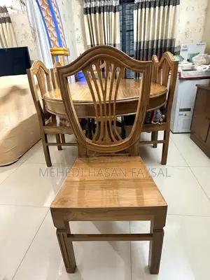 সম্পূর্ণ সেগুন কাঠের ডাইনিং টেবিল + ৬টি চেয়ার