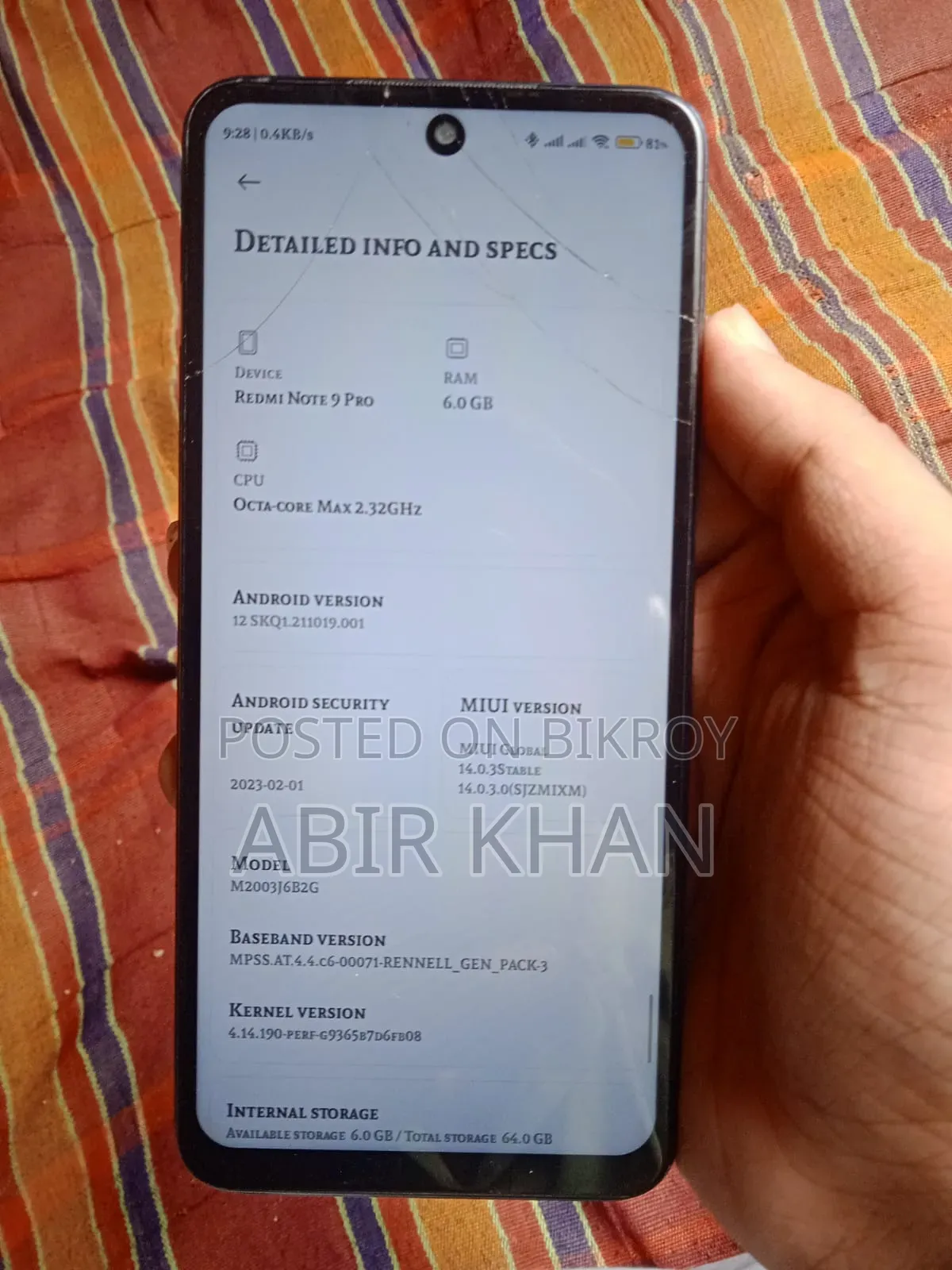 Xiaomi Redmi Note 9 Pro 64 GB Blue