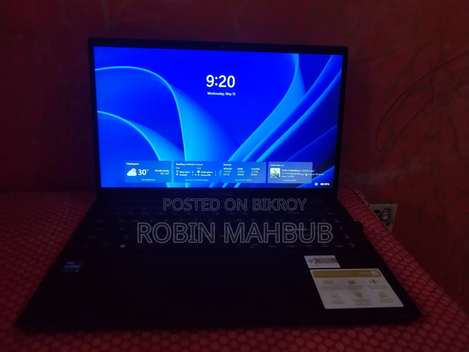 Laptop Asus 8GB Intel Core i3 SSD 512GB