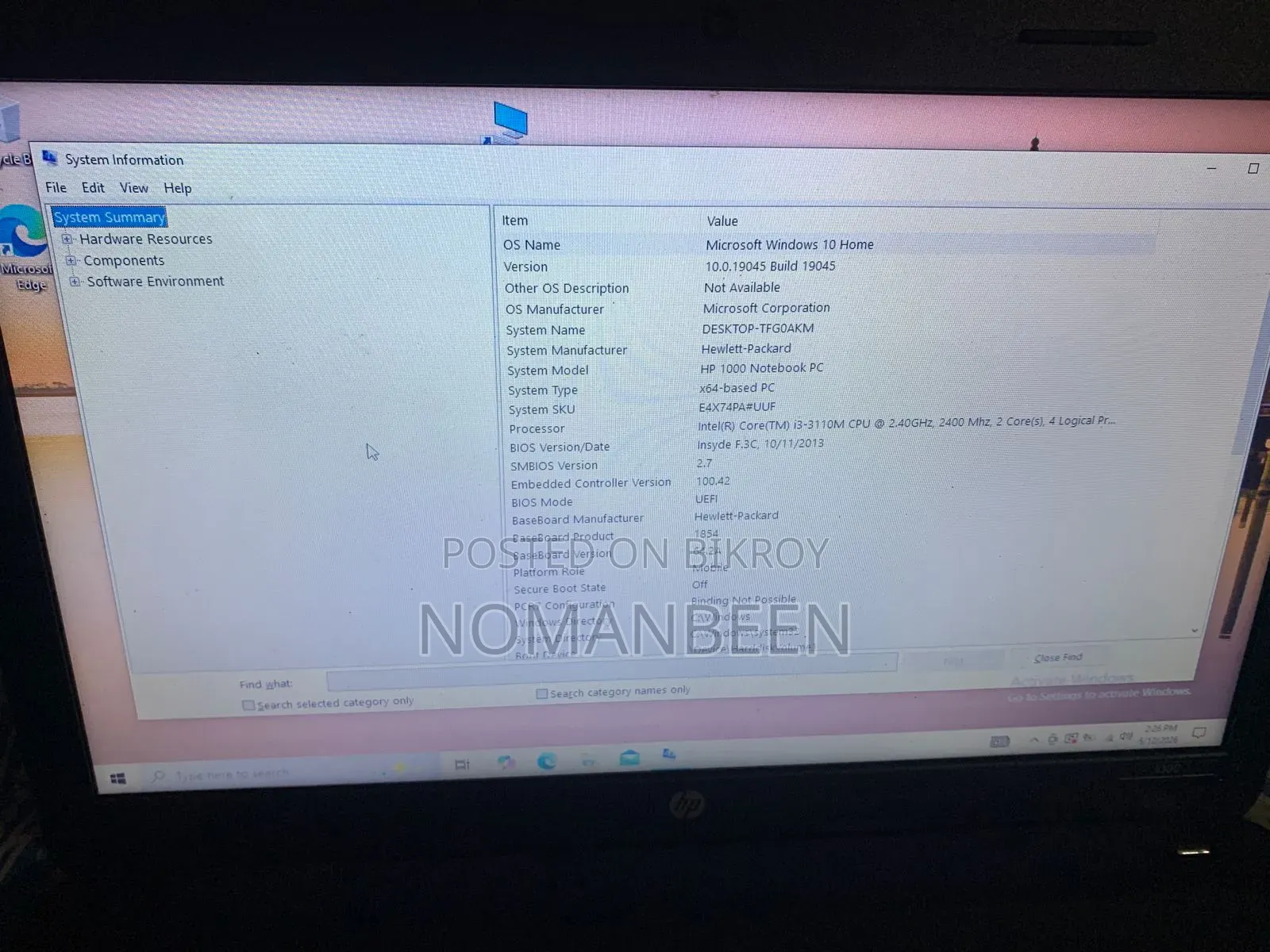 Laptop HP 4GB Intel Core I3 HDD 500GB