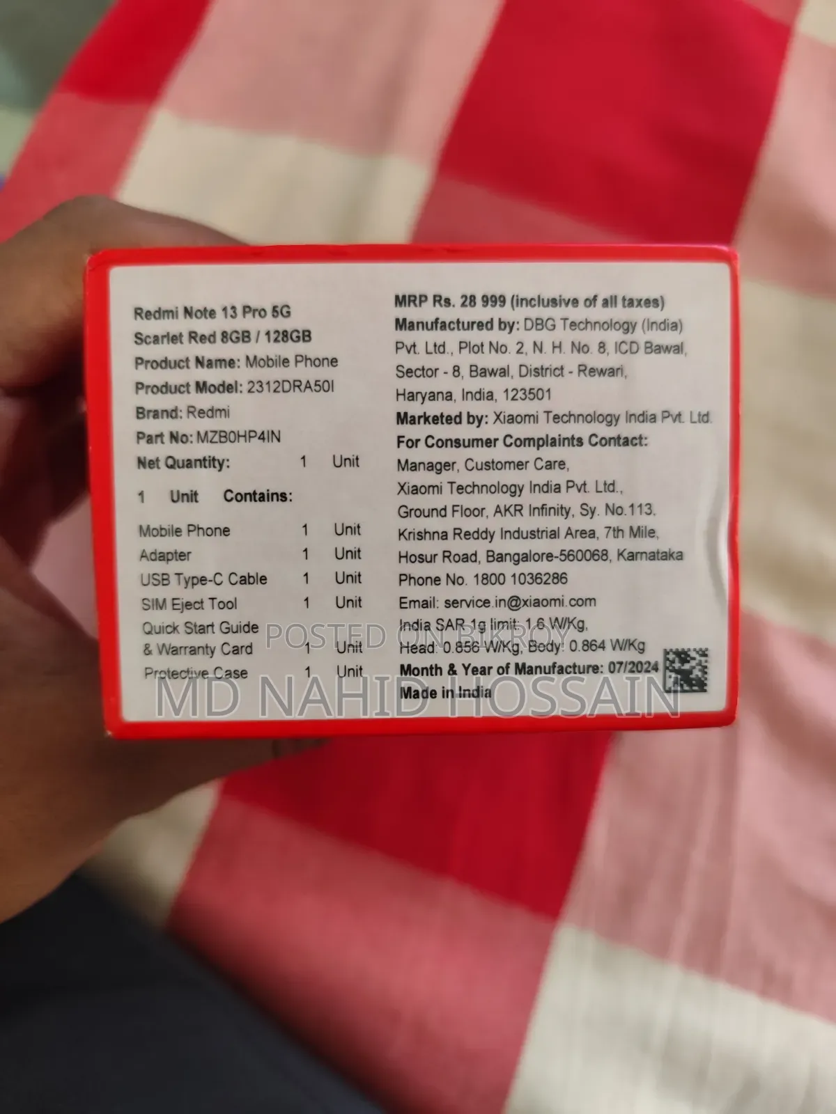 Xiaomi Redmi Note 13 Pro 5G 128 GB Red