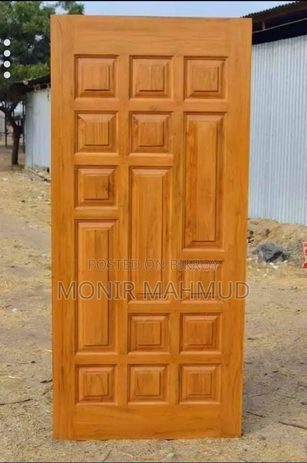 Treated Mahogany Wood Door