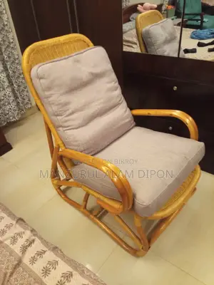 Rattan Easy Chair with Cushion – Brand New Condition