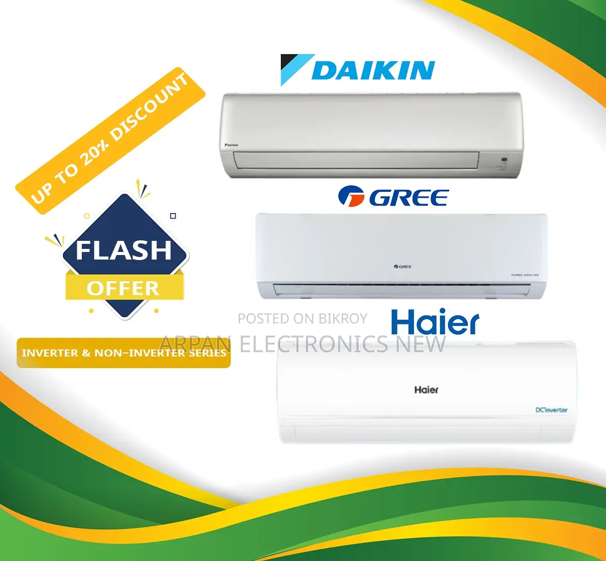 Flash Sale Offer: Gree 1.5 Ton Split Type Air Conditioner