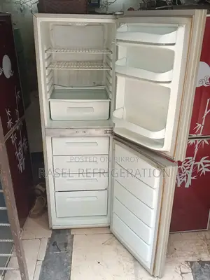 Red colored 14 CFT deep fridge for sale.