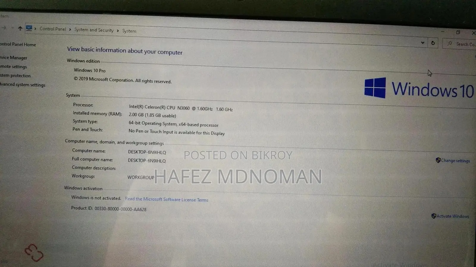 Laptop Lenovo Ideapad 3 2GB Intel Celeron HDD 500GB