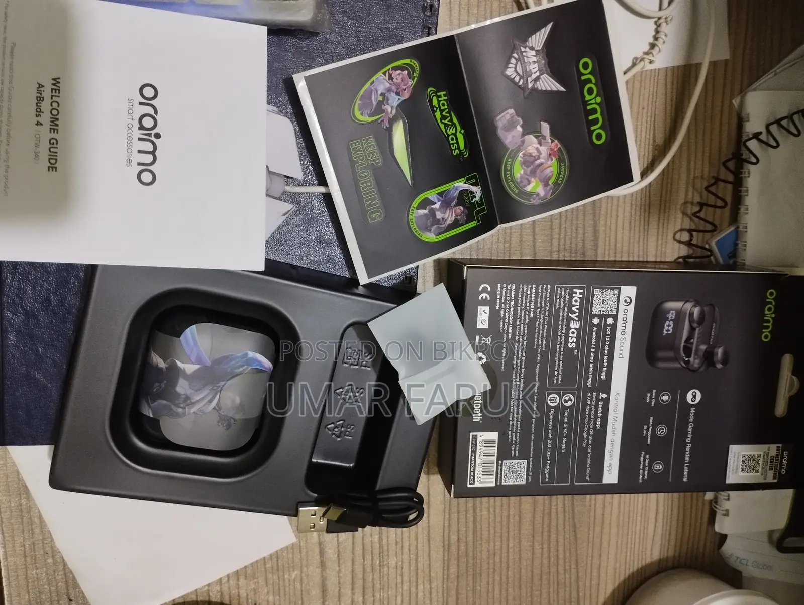 Like New Oraimo Airbuds 4 (Full Box Original Accessories)