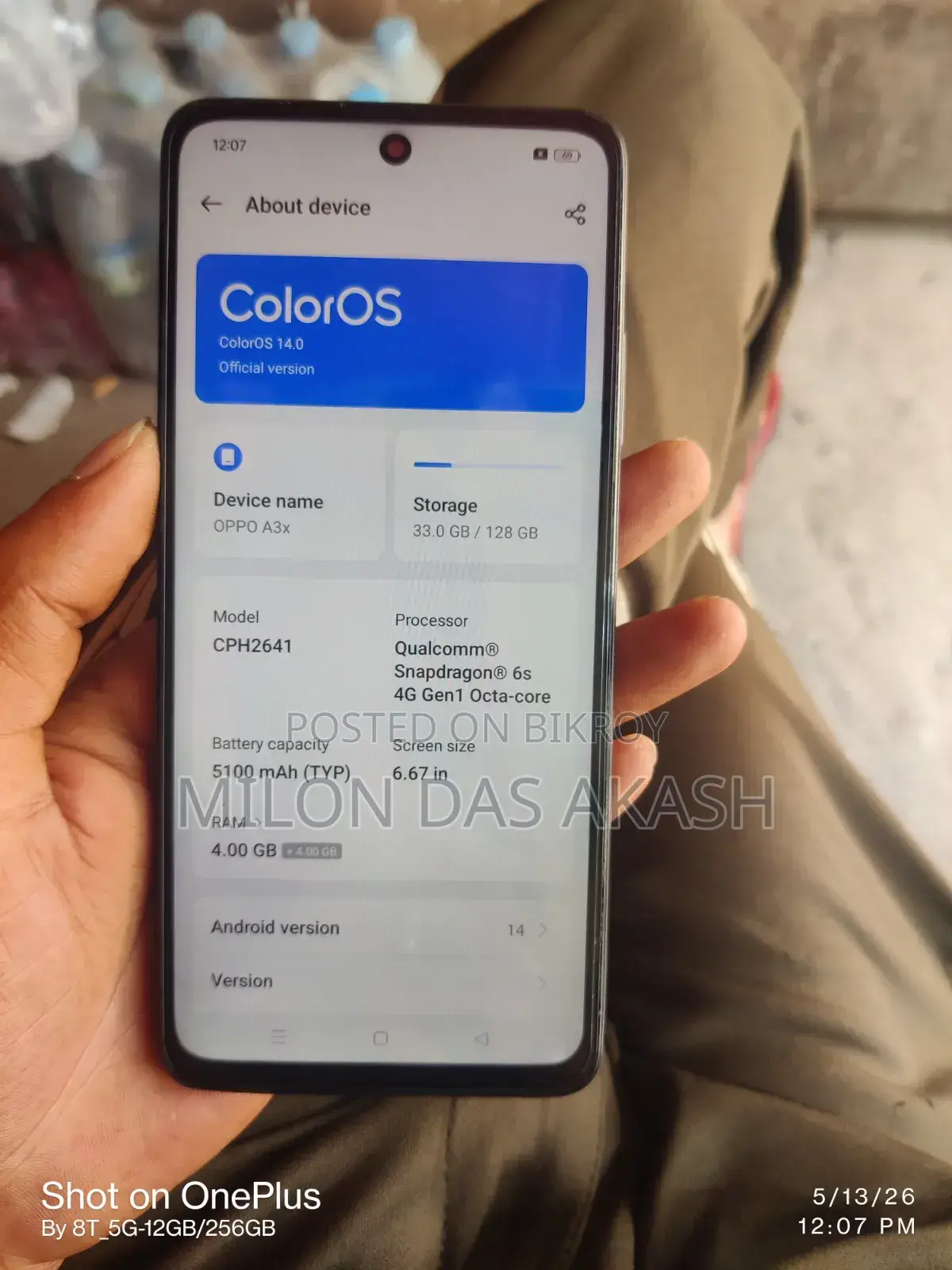 Oppo A3x 128 GB Pink