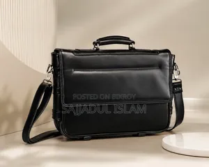 Black Color Leather Shoulder Bag for Men