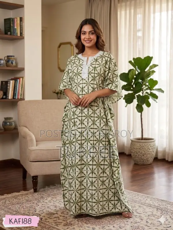 Lace Cotton Kaftan Maxi | Tukree.Com