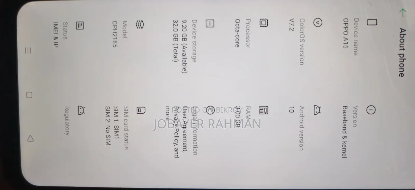 Oppo A15 32 GB Blue