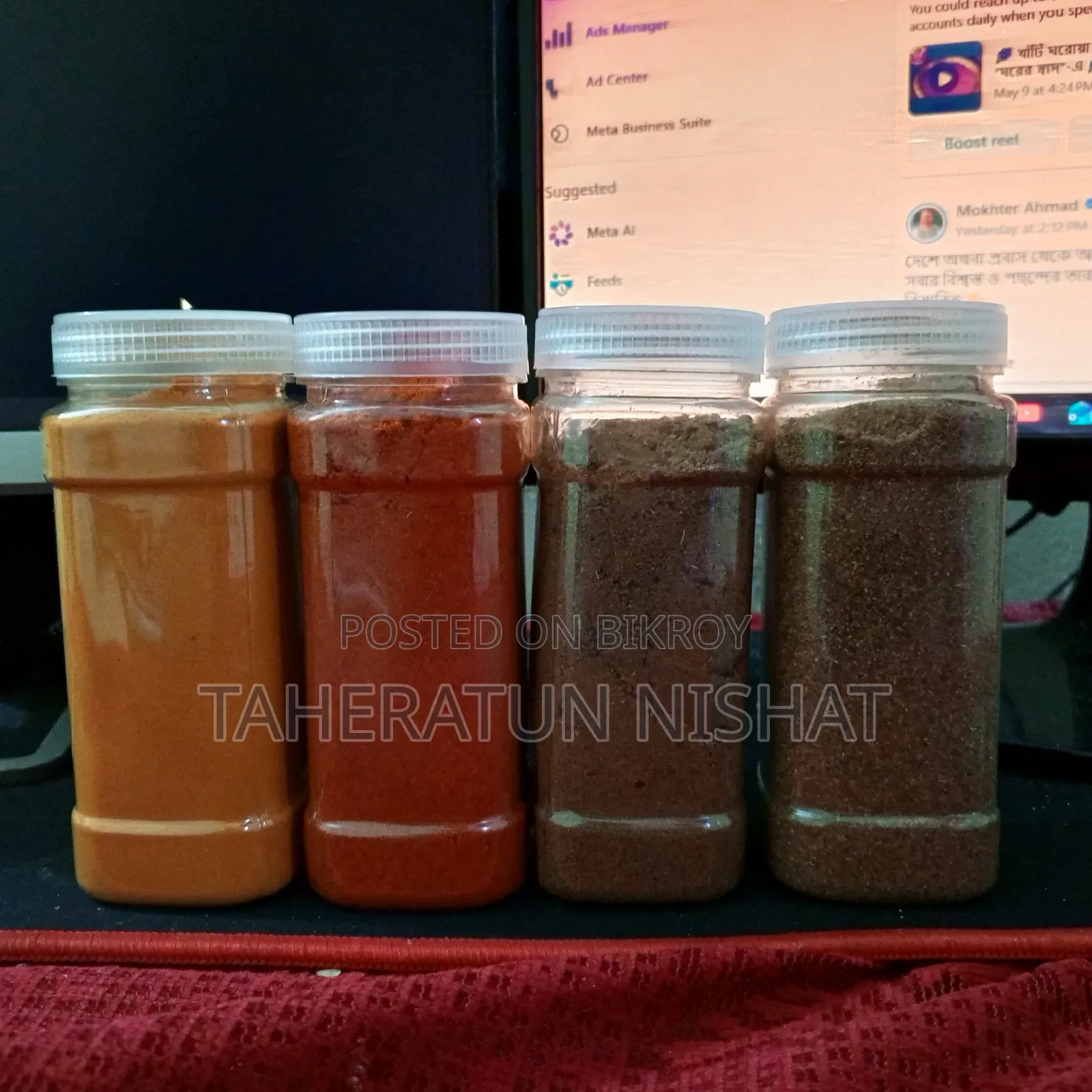Homemade Turmeric, Chili, Cumin, and Coriander Powder