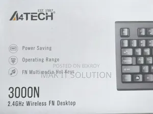 A4tech 3000n v-Track 2.4g Wireless Bangla Keyboard