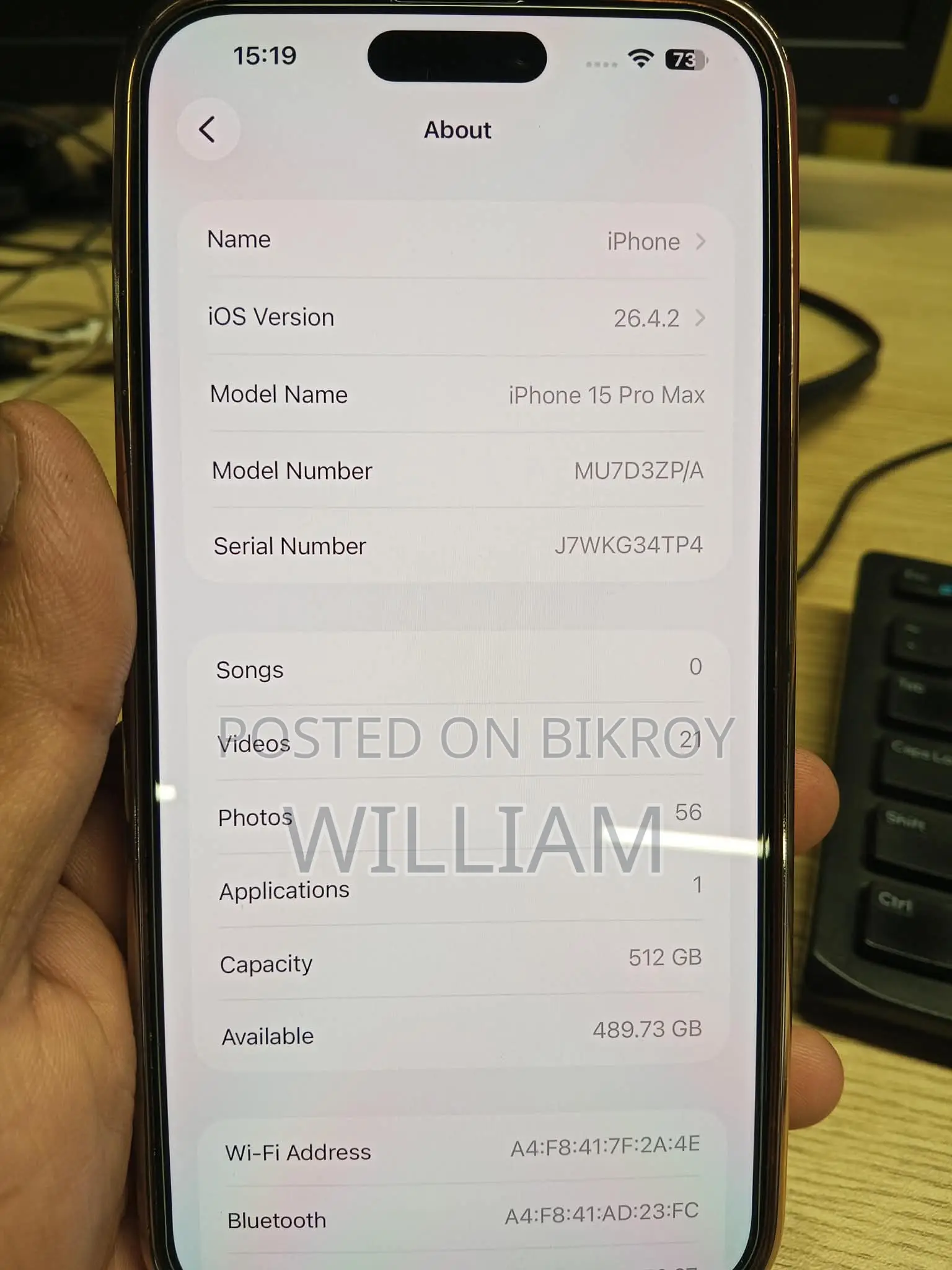 Apple iPhone 15 Pro Max 512 GB White