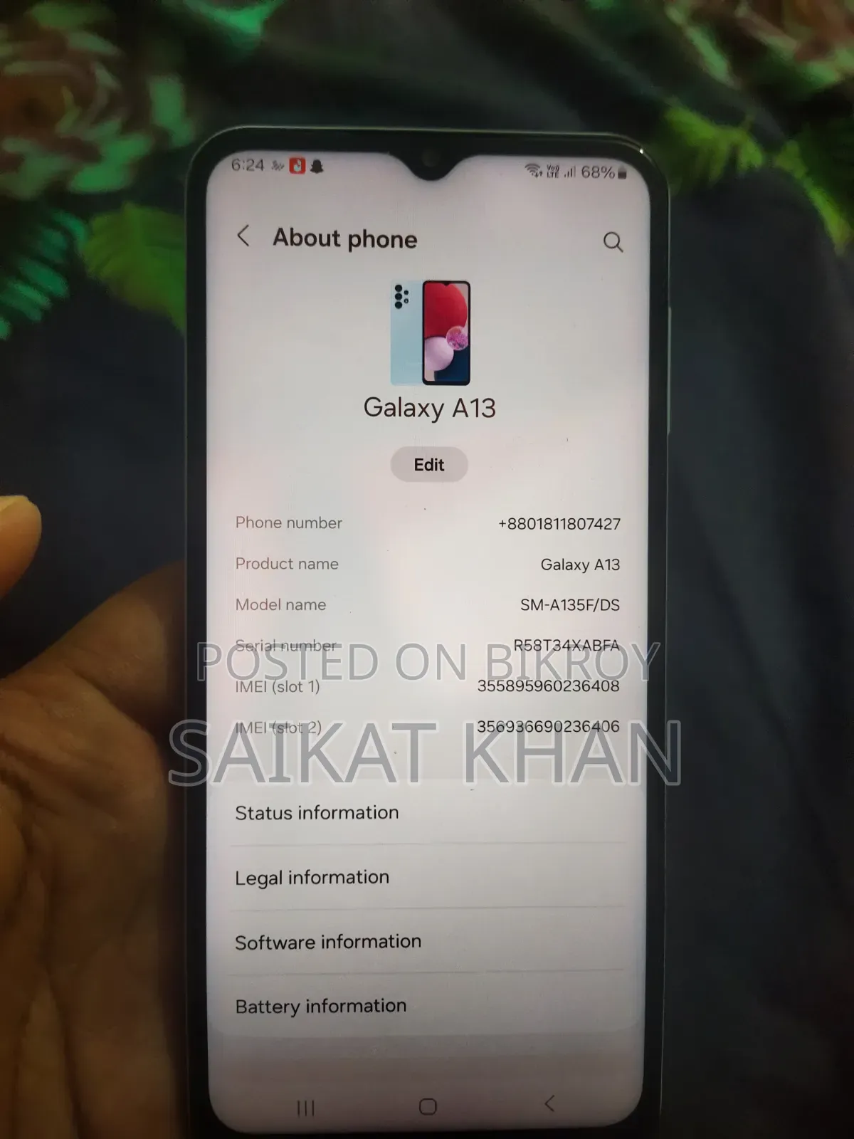 Samsung Galaxy A13 64 GB Gray