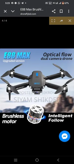 E88 Pro Mini Foldable Flying Drone Wireless