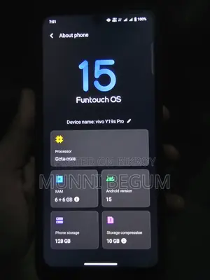 ভিভো Y19s প্রো ১২৮ জিবি গ্রে