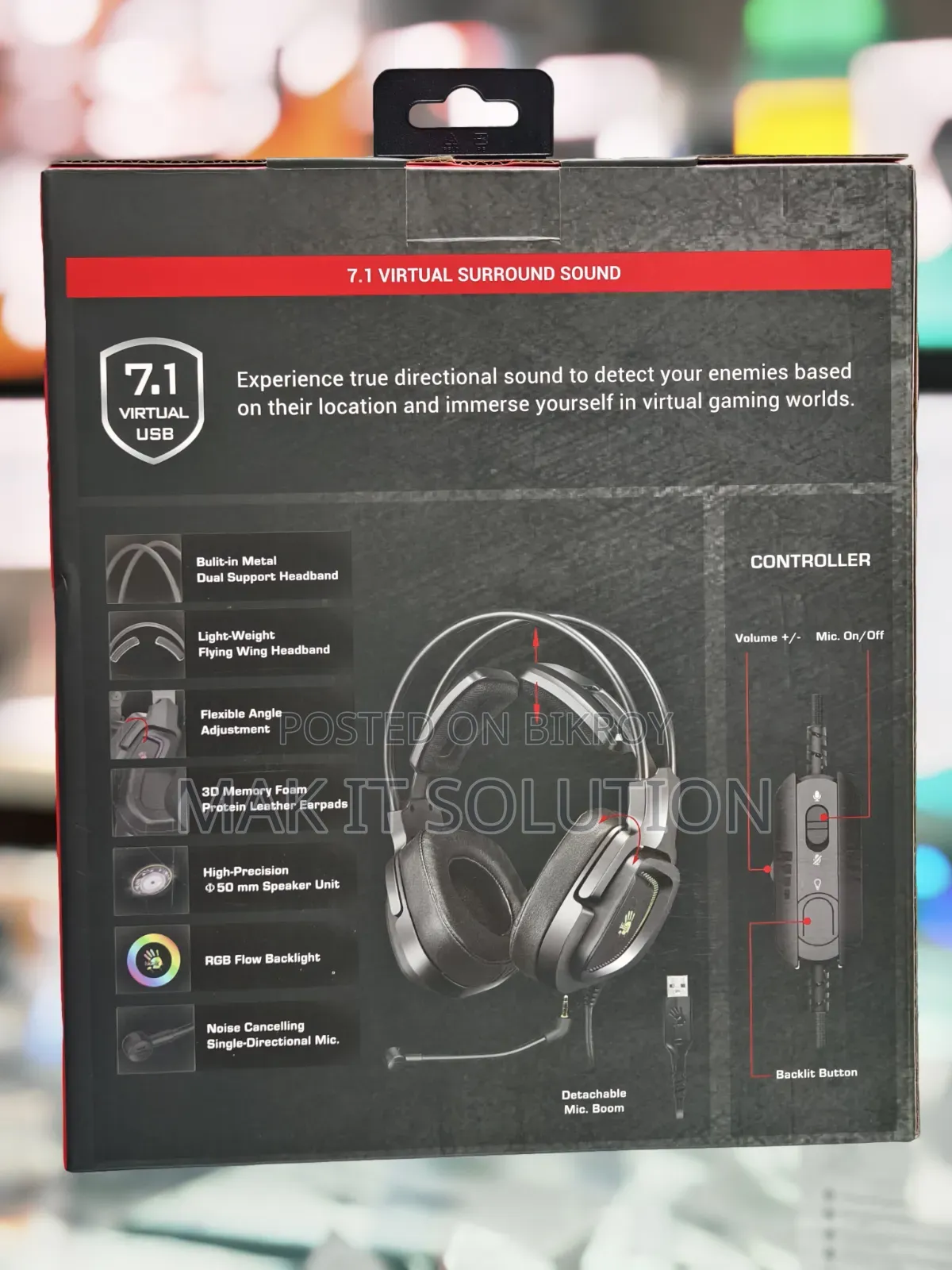 A4tech Bloody G575 7.1 Surround Sound Usb RGB Gaming Headset