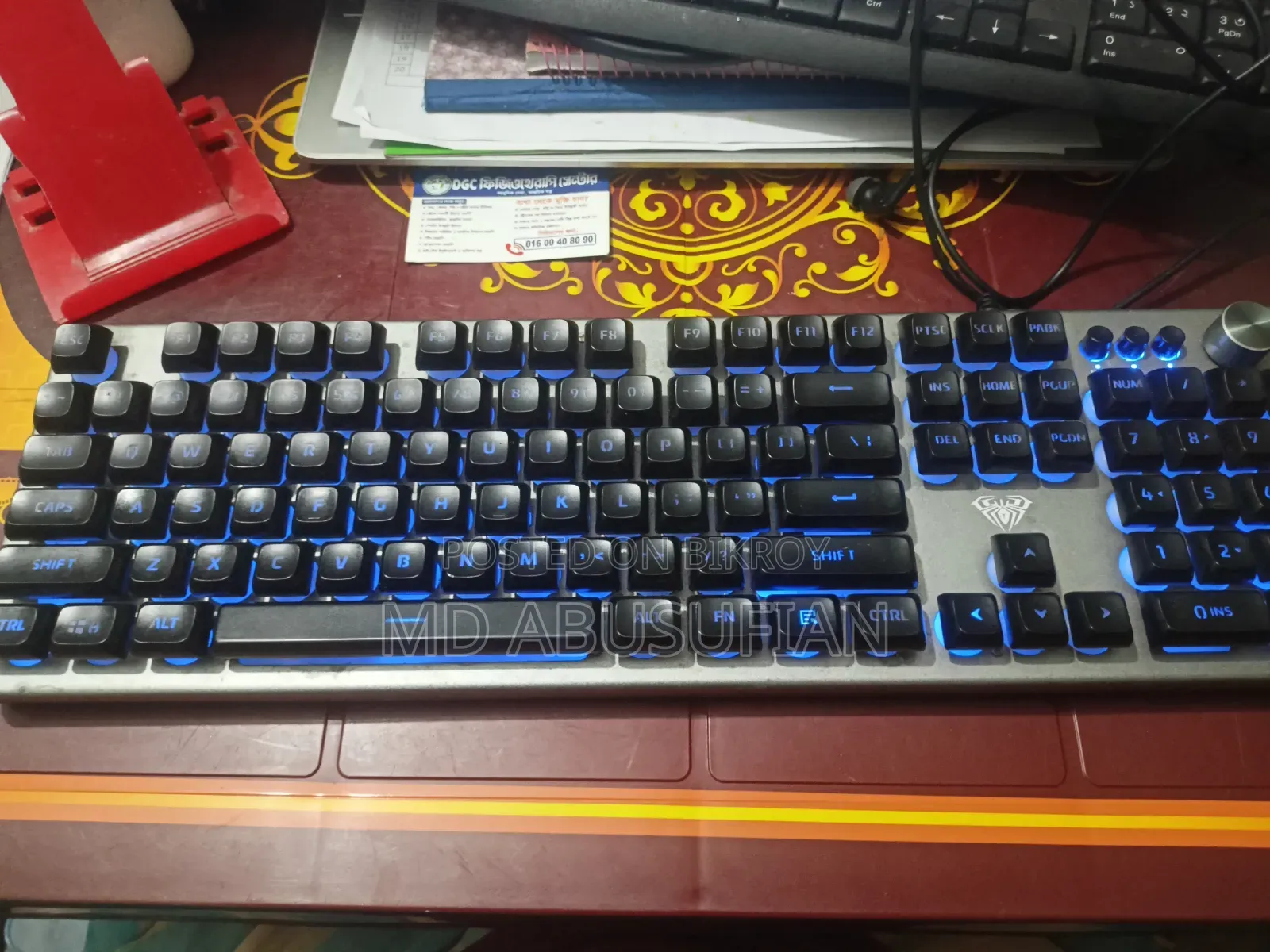 Aula F2028 (White Switch) Wired Black Membrane Gaming Keyboard