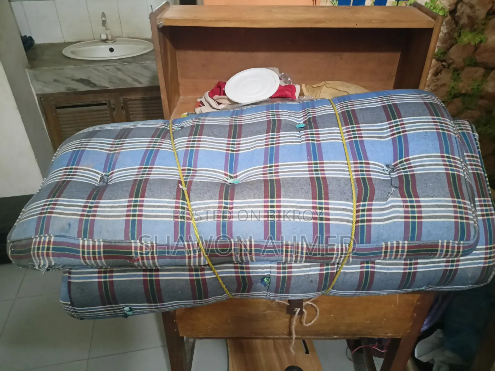 Wooden Chowki + Table + Jajim Combo Sale