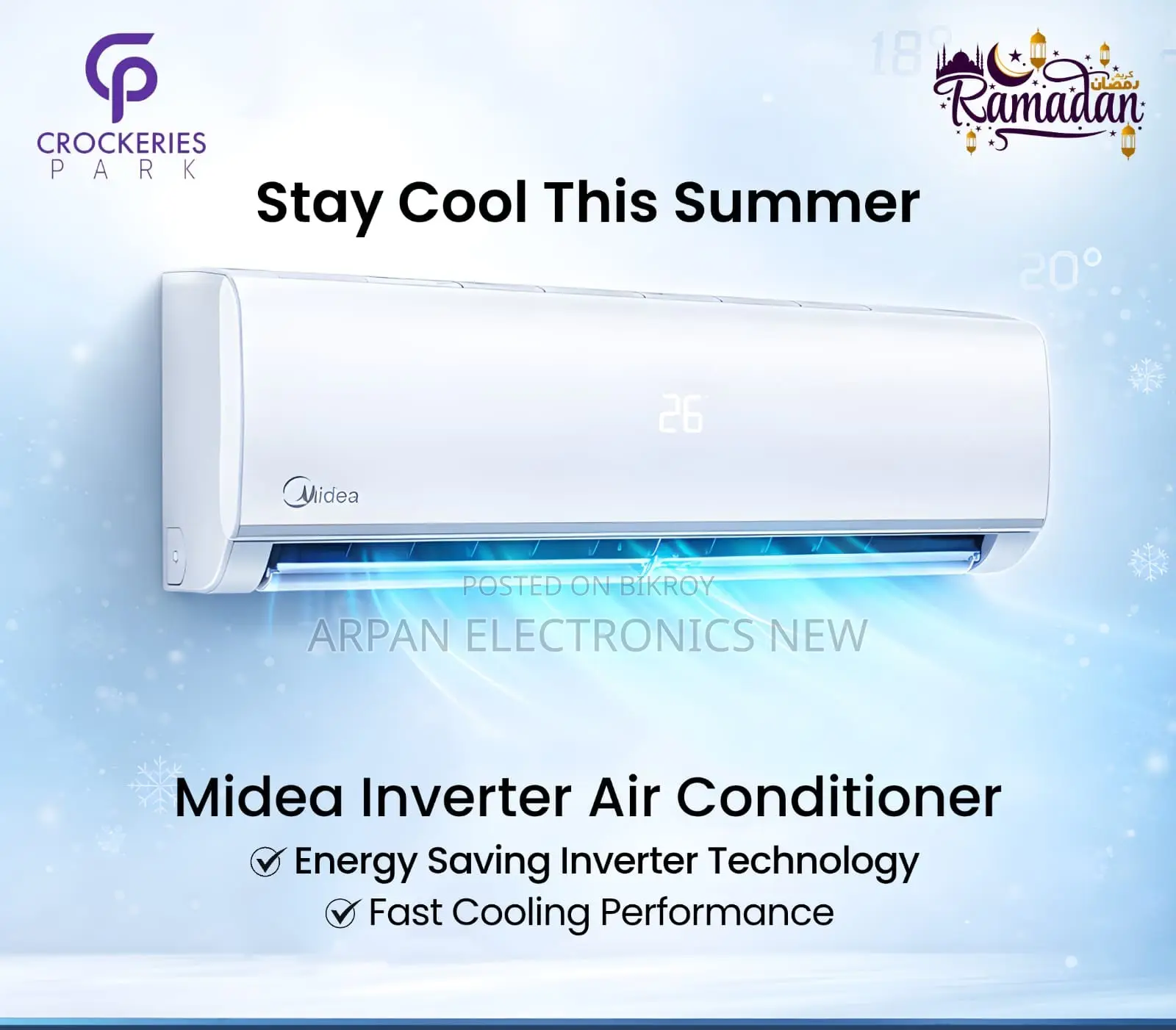 Ramadan Special – Stay Cool This Summer! Midea Inverter Ac 1.5 Ton