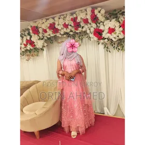 Exclusive Pink Net Gown With Mirror Work for Sell