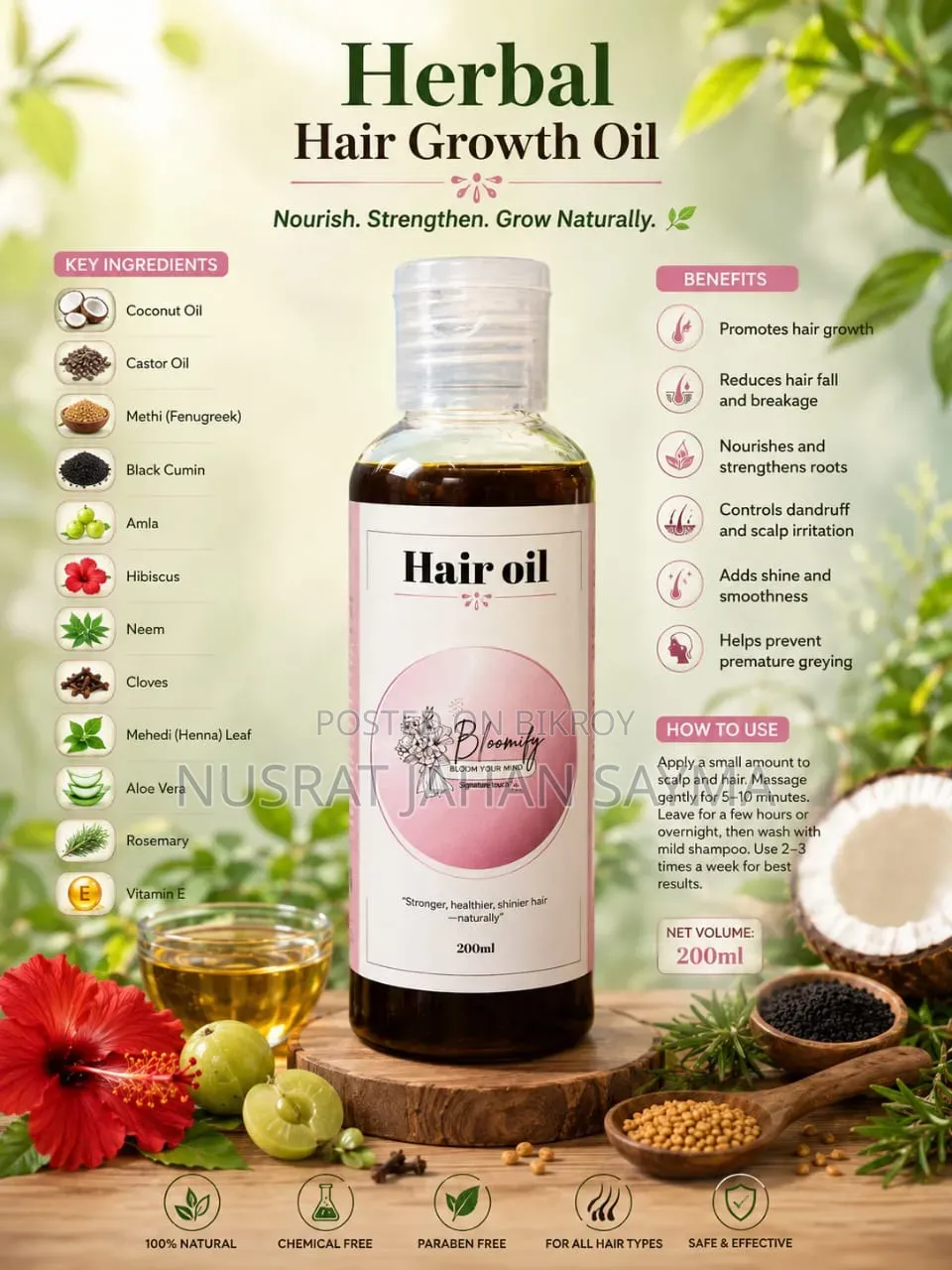Hair Oil for Hairfall Reduce