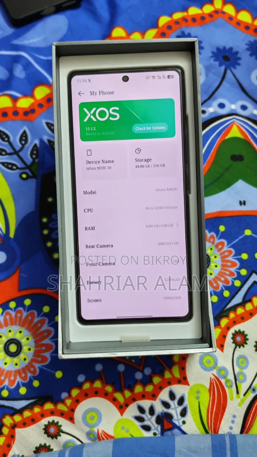 Infinix Note 50 4G 256 GB Black