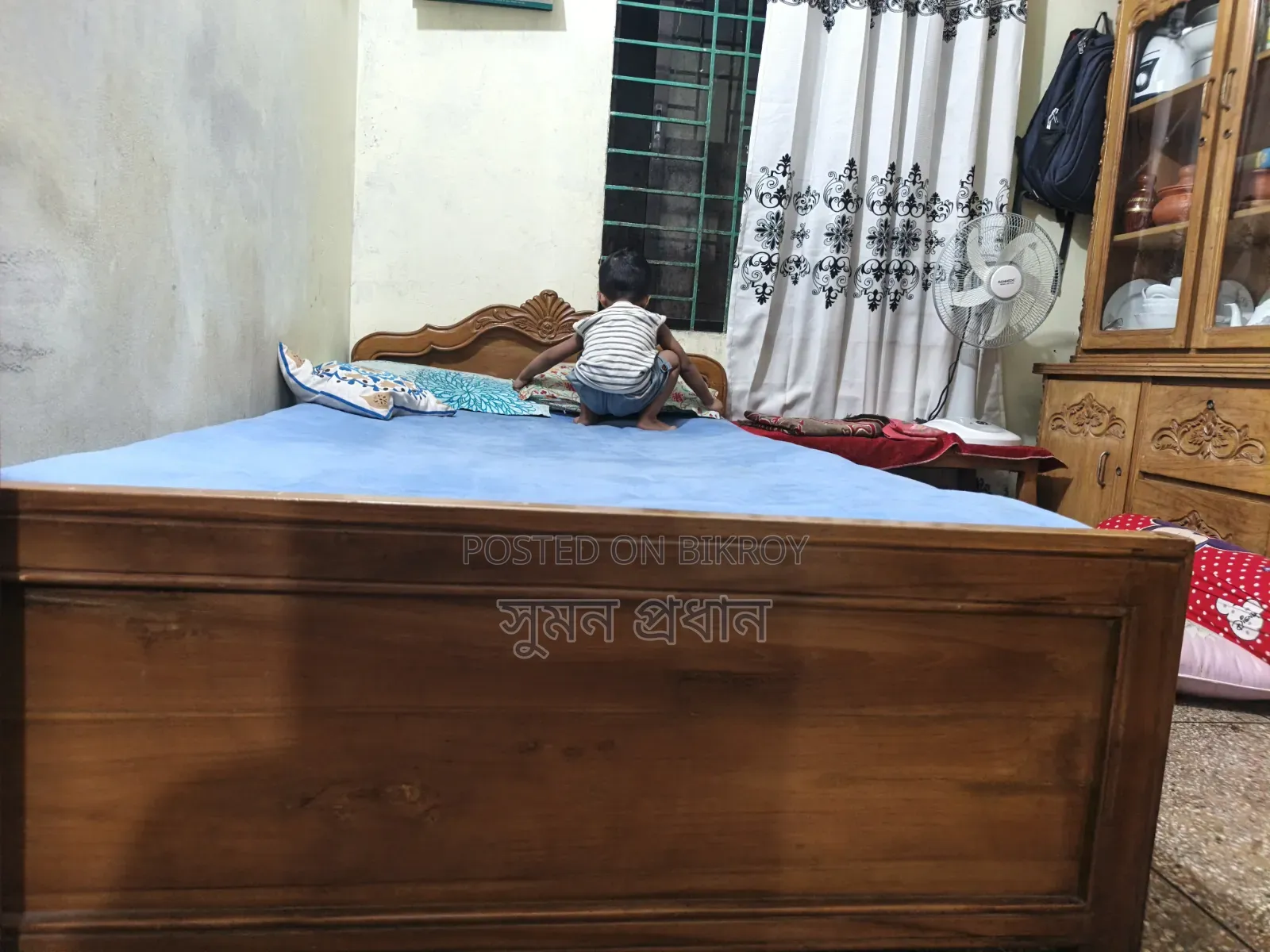 4 ft by 7 ft Teak Wood Bed
