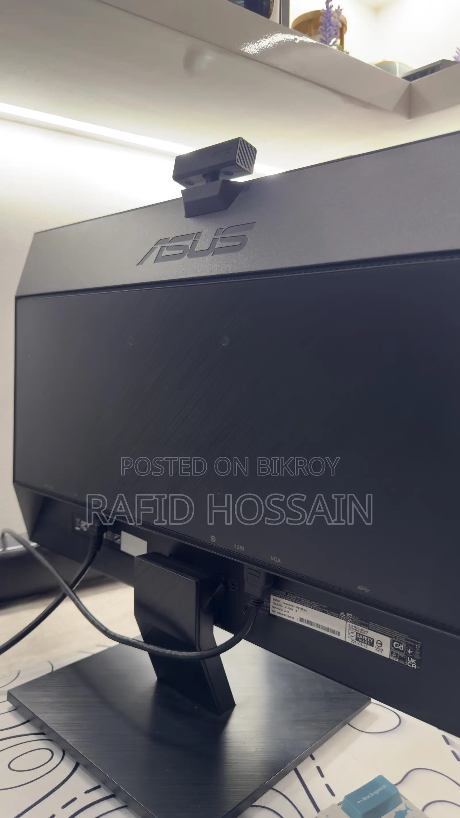 Asus Be24eqk 23.8” FHD Business Monitor With Webcam