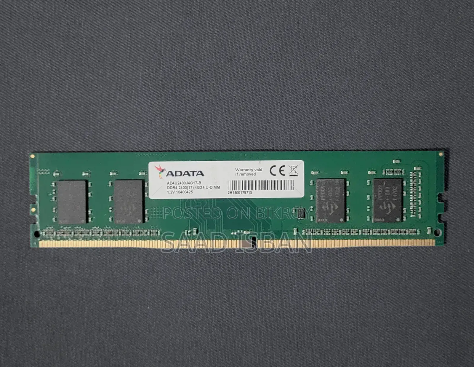 Adata Ddr4 4gb 2400 MHZ Desktop Ram