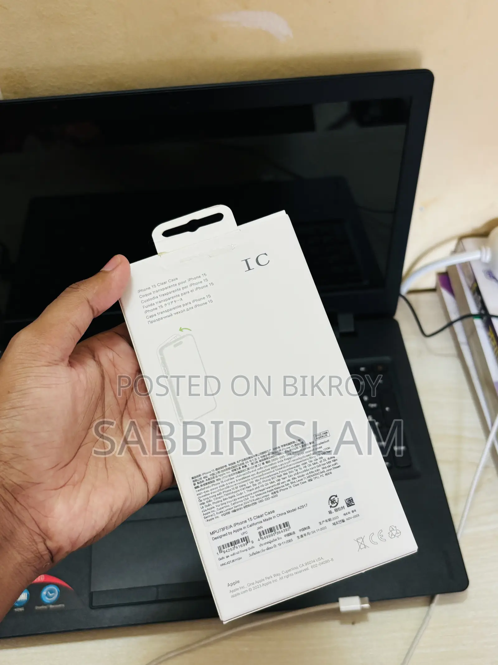 iPhone 15 Apple Clear Case(1day Used)