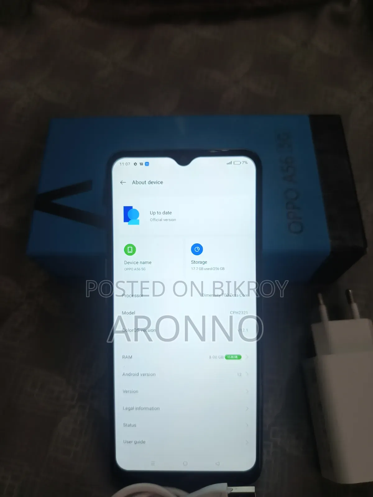New Oppo A56 5G 256 GB Blue