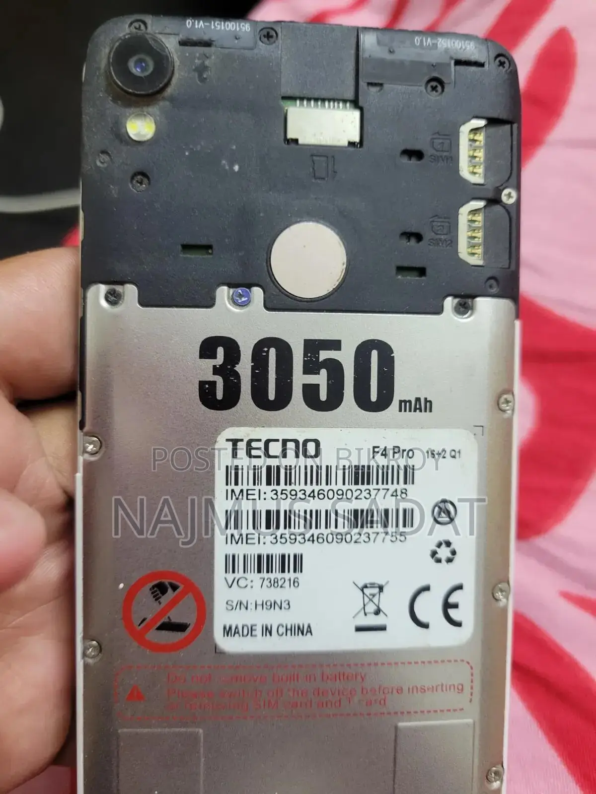 Tecno F5 4 GB White