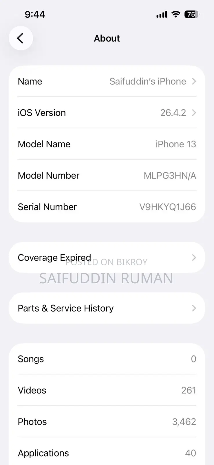 Apple iPhone 13 128 GB White