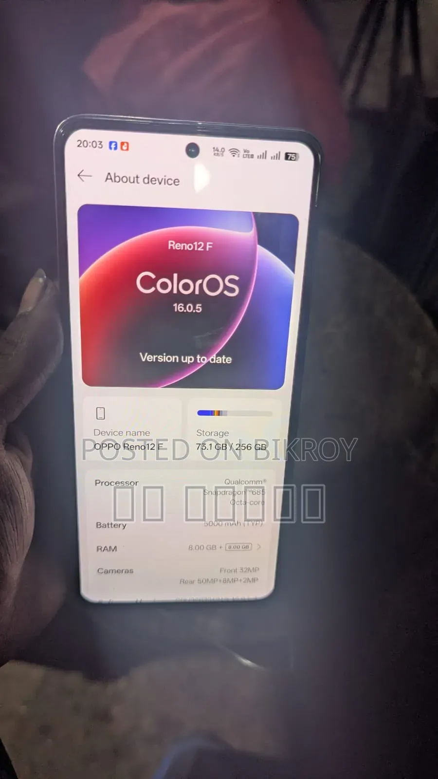 Oppo Reno12 F 256 GB Orange
