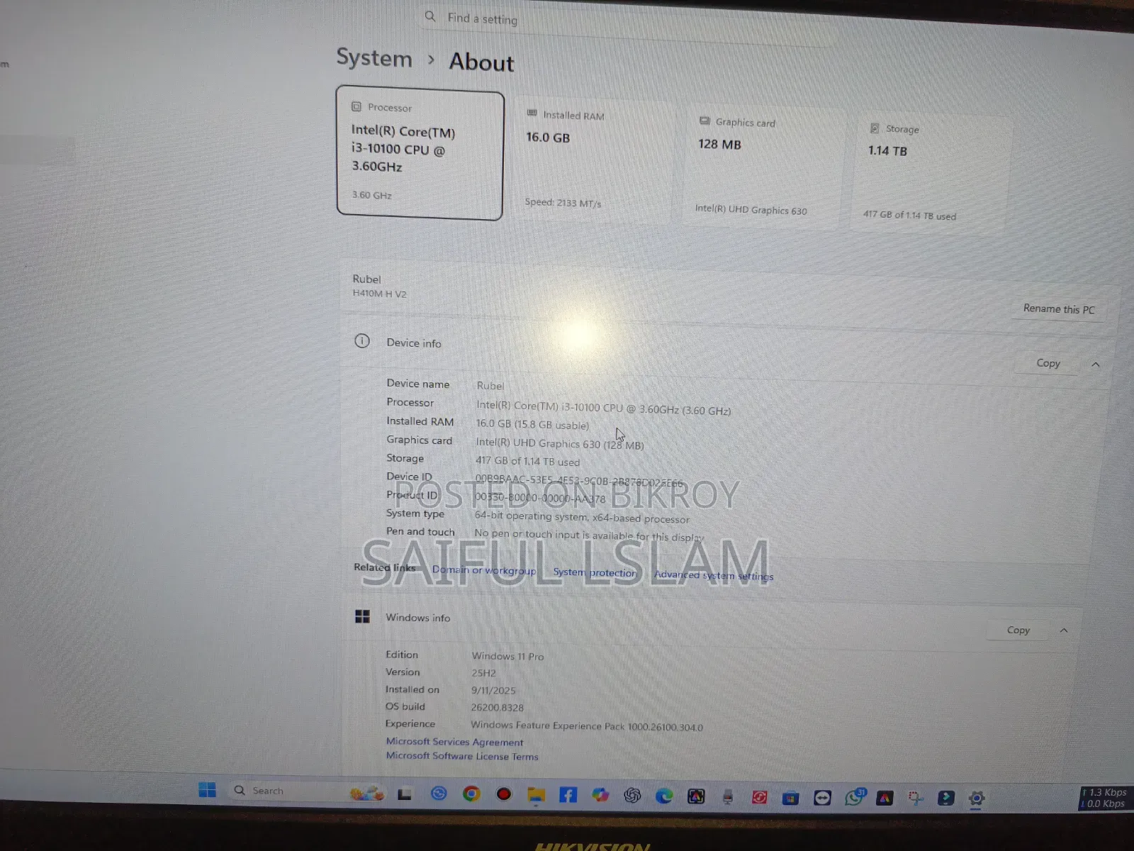 Desktop Computer Gigabyte GB-BPCE-3350 16GB Intel Core I3 HDD+SSD 1.5T