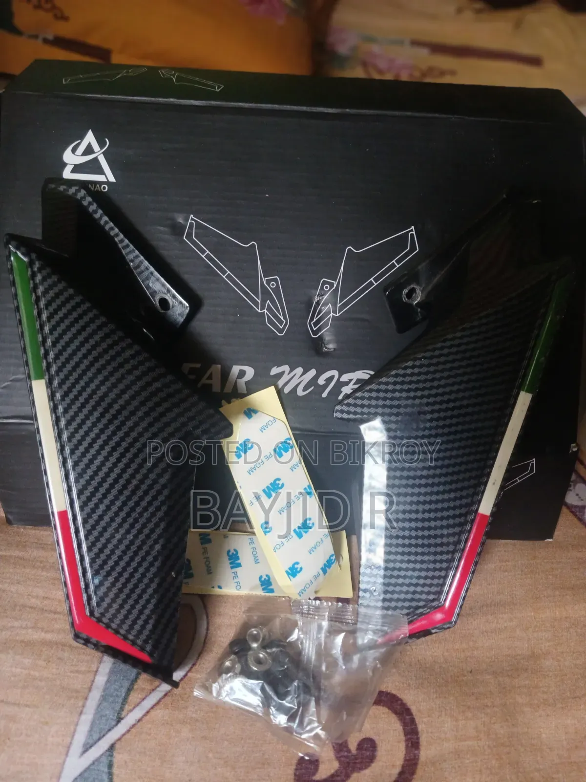Sell Post: Rear Mirror with Original Box, Nut, and Original Stickers