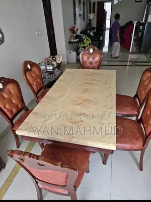 Imported 6 Chairs Marble Dining Table