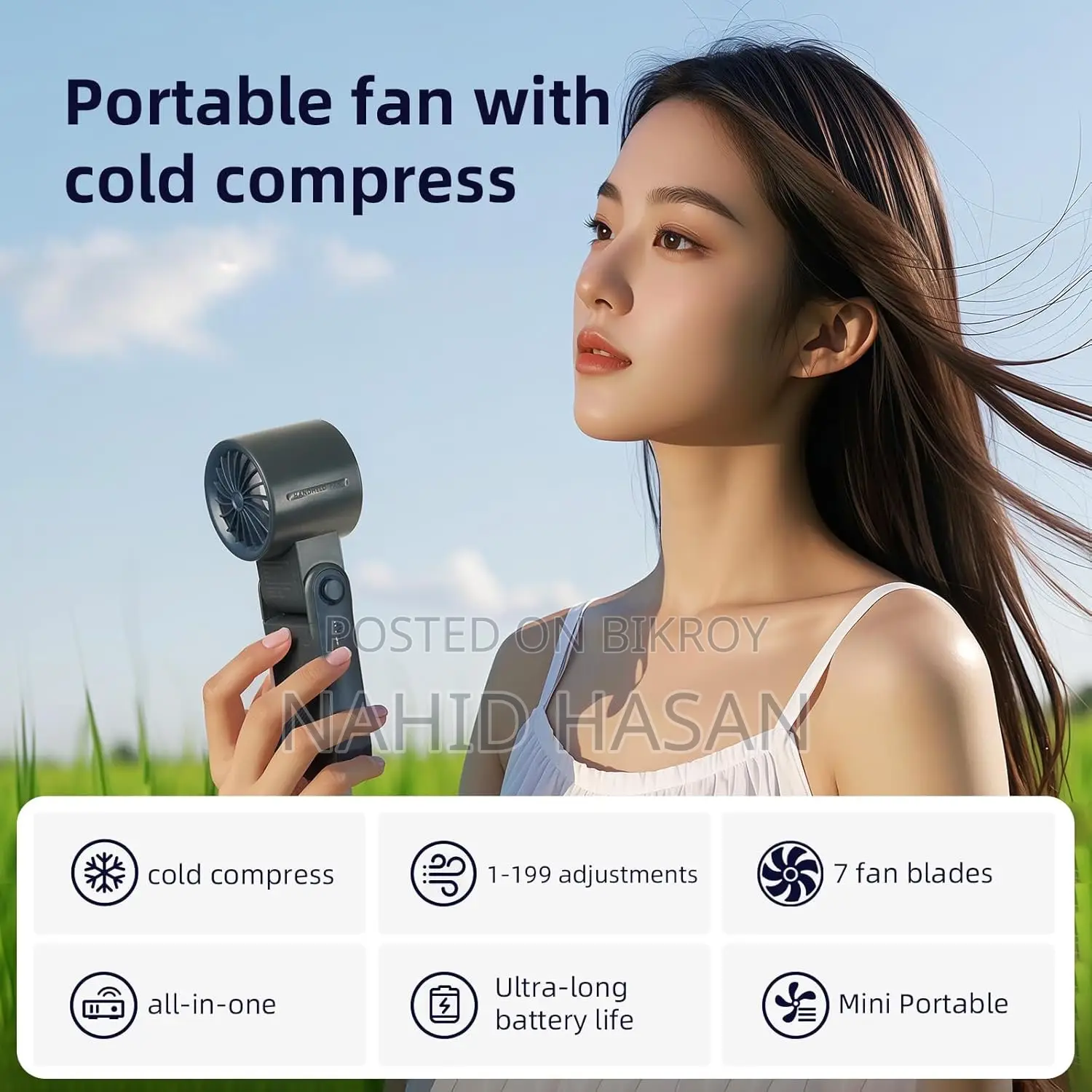 Turbo Hand Fan 6000mAh With Cooling