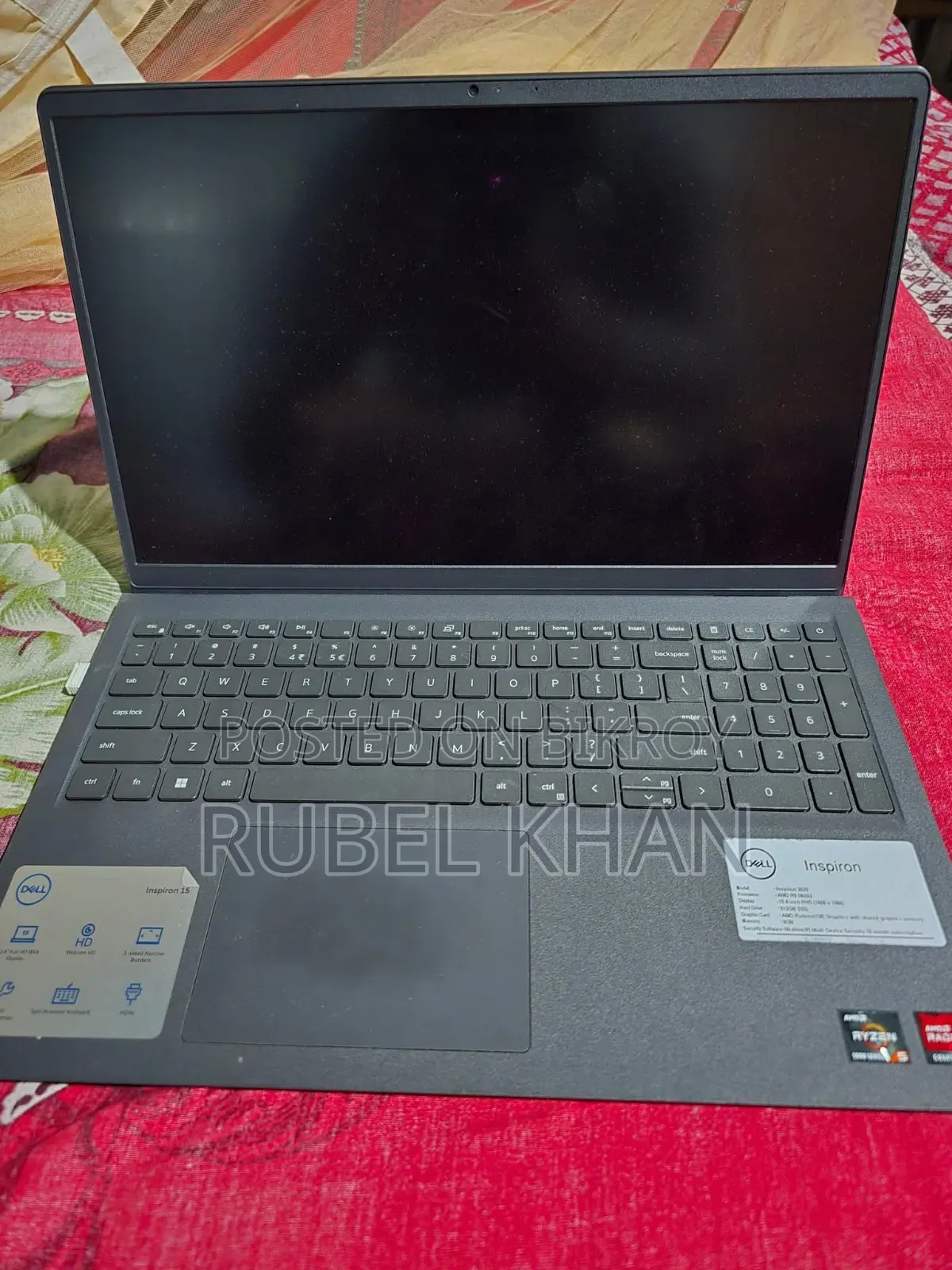 Dell Inspiron 15 8GB AMD Ryzen 5 SSD 500GB Laptop