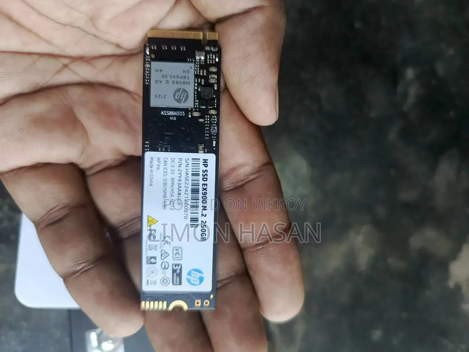 Hp Ex900 M.2 250gb Nvme Ssd (Used) (100% Health)