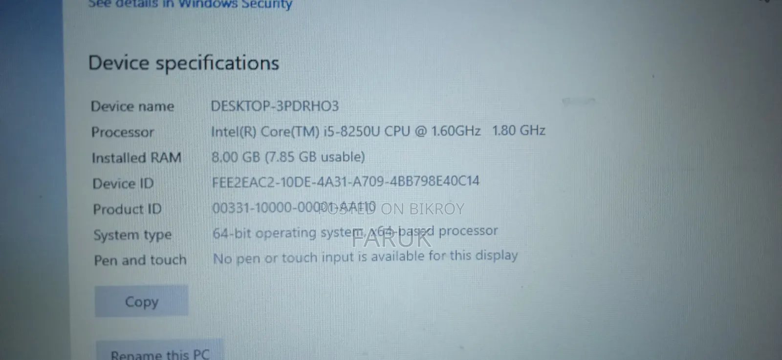 Laptop HP ProBook 650 G4 8GB Intel Core I5 SSD 256GB