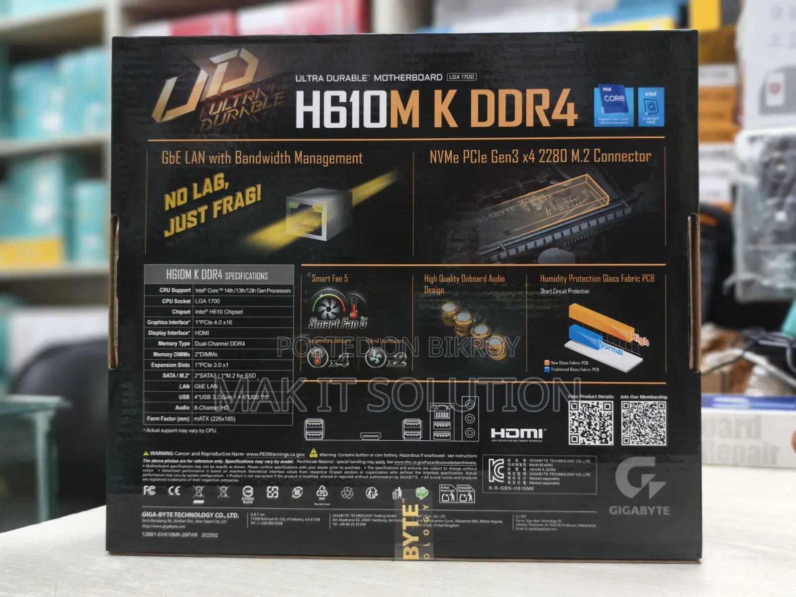 Gigabyte H610m K Ddr4 Micro Atx Motherboard