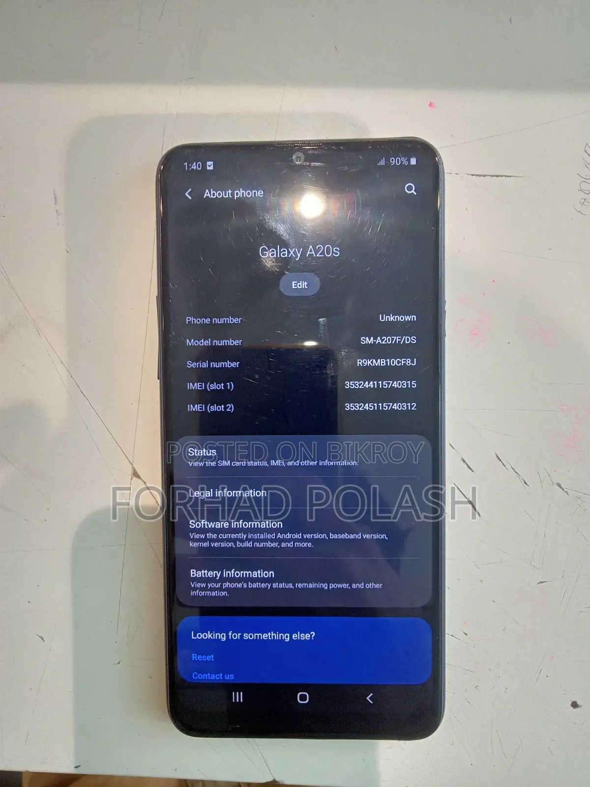 Samsung Galaxy A20s 64 GB Blue