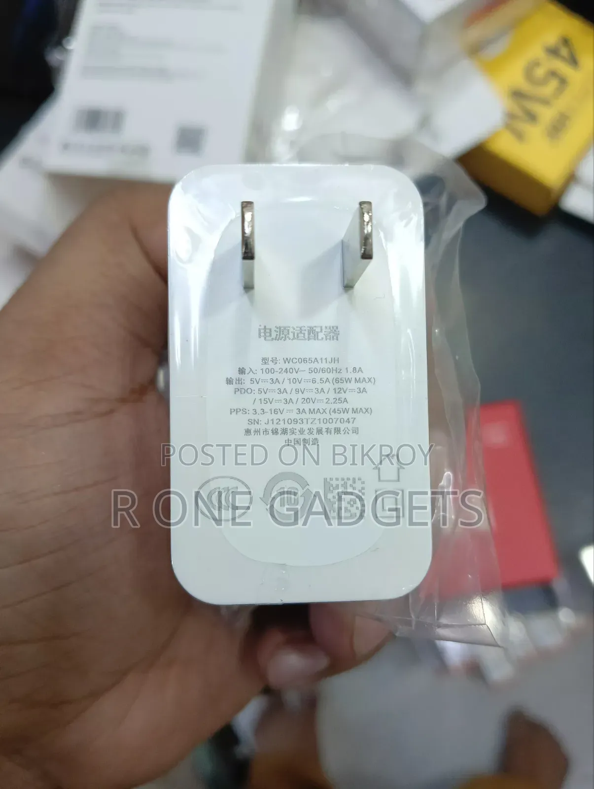One Plus 65 Watt Original Charger